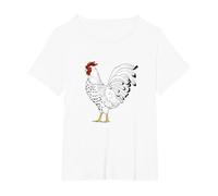 Gallo Filipino, Pelea de gallos, Deporte de gallos Camiseta, Mujer Tallas Grandes, Blanco, 6XL Grande