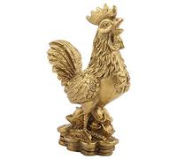 Gallo hecho a mano de latón puro, símbolo de la suerte y la riqueza, pollo, augurio geomántico, adorno para el gallo, figuras coleccionables de bendición