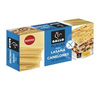 GALLO Láminas de lasaña y canelones sin gluten, GALLO, 250 g, paquete de 4 unidades
