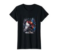 Gallo Peleas De Gallos Peleas De Gallos Caza Aves Camiseta gráfica económica, Mujer, Negro, M