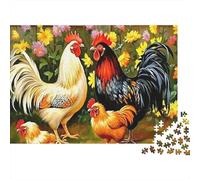 Gallo Rompecabezas 1000 Piezas - Difícil, Detallado, Ideal para Exhibir En Pared, Póster Incluido, 70x50cm/1000pcs