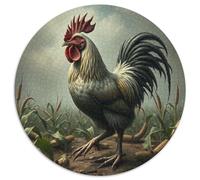Gallo Rompecabezas Redondo 1000p Adultos-Niños animaless Das Tier Wild animaless Beast Circular Puzzle Niños: Desafío Intelectual Toda Familia 1000pcs (67.5x67.5cm)