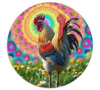 Gallo Rompecabezas Redondo 1000p Adultos-Niños animaless Das Tier Wild animaless Beast Circular Puzzle Niños: Hombres Construir Maquetas 1000pcs (67.5x67.5cm)