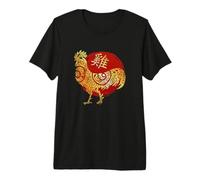 Gallo Signo Estrella del horóscopo Zodiaco Chino Camiseta Premium