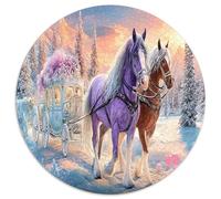 Gallop Red Caballo Puzzle Intelectual Desafío 1000 Piezas A Galloping Caballo in The Snow Juego De Rompecabezas Juego Familiar para Adultos Y Niños A Partir De 12 Años 1000pcs (67.5x67.5cm)