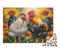 Gallos en Girasol Jardín Puzzle Mil Piezas Adultos Y Ni?os Actividad Indoor Difícil Elección Amazon Mejora De La Concentración Cartón Premium 70x50cm/1000pcs