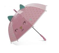 GALLOTTI Paraguas automático para bebé con orejas, paraguas infantil de 66 cm de largo, paraguas de lluvia para niñas Rosa