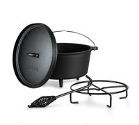 Galloway Dutch Oven 7.6 BBQ hierro fundido marcado pies de apoyo tamaño L / 7.6 qt