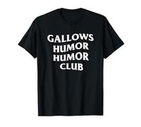 Gallows Humor Humor Club Texto Ondulado Frente Camiseta