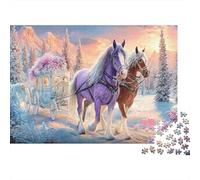Galop del Caballo Rojo 1000 Piezas Puzzle, Arte Impreso, Estético y Desafiante, Entretenimiento Creativo, Regalo para Mujeres y Hombres, Decoración Hogar