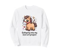 Galopando en mi próximo Proyecto artístico Cute Pony Sudadera