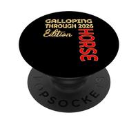 Galopando Feliz Año Nuevo del Caballo 2026 PopSockets PopGrip Adhesivo