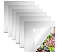 GALOZZOIT 6 Piezas Espejo Pared, 20x20 cm Adhesivo Flexible Decorativo Acrílico Espejos Puertas Armario Habitación