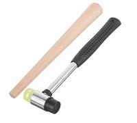 GALPADA 1 juego Herramientas para Ajustar Anillos de Joyería Herramienta de Reparación con Martillo de Goma y Mandril Kit Profesional para Ajustar y Anillos Plata