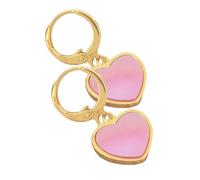 GALPADA 1 Par Aretes Aretes De Oro Para Mujer Anillos De Oro Para Mujer Favores Pendientes De Borla Pendientes De Corazón De Amor Joyas De Corazón Arco Tachuelas Semental Women Rosa Metal