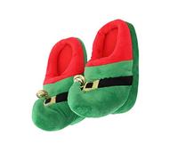 GALPADA 1 Par Zapatillas De Invierno De Navidad Zapatos De Elfo De Invierno Pantuflas Antideslizantes Duende Navideño Pantuflas De Papa Noel Zapatillas Calientes Perder Interior Accesorios