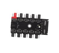 GALPADA 1 pieza Adaptador de Extensión para Ventiladores de Computadora Hub de Ventilación de con Control de Temperatura y Alimentación de Diseño Compacto y Portátil para PC