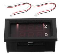 GALPADA 1 pieza Probador Digital de Voltaje y Corriente Medidor de Panel para Automóviles y Motocicletas Monitor de Baterías de y Energía Solar Pantalla Doble Protección Color Aleatorio