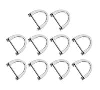 GALPADA 10 Anillos en Forma de D para Bolsas y Cinturones, Accesorios de Metal Portátiles y Fáciles de Desmontar en Color Plata para Mantenimiento y Creación Manual