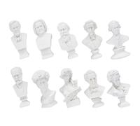 GALPADA 10 Bustos de Resina Miniatura para Bocetos, Juego de 10 Figuras Decorativas para Oficina y Hogar, Adornos de Mesa Ligeros y Detallados, Estatuas Creativas de Cabeza Realistas