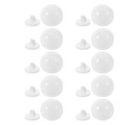 GALPADA 10 Piezas de Cubierta de Lámpara Hemisférica de Plástico Blanco para Lámpara de Tocador Led, Media Esfera Resistente Iluminación Suave para Área de Maquillaje