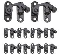 GALPADA 10 Piezas de Pestillos de Gancho Derecho de Aleación de Zinc Color Negro Antiguo Cierre Giratorio Vintage para Gabinete Pequeño Joyero y Maleta Herrajes Decorativos para