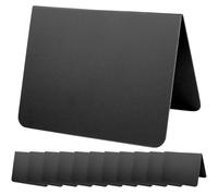 GALPADA 10 piezas Mini Tableros Negros de Metal Tablero de Mensajes de Mesa Reutilizable y Borrable Soporte para Bar Cafetería y Restaurante Señales de Pizarra Pequeñas para Notas y