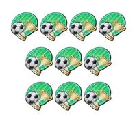 GALPADA 10 Unidades Broche Diseño de Balón de Fútbol Caricatura de Aleación Ligera Fútbol de Bufandas y Sombreros en Eventos Deportivos
