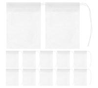 GALPADA 100 Bolsitas de Té Desechables de Tela No Tejida Color Blanco para Infusión de Hierbas y Medicina China, Prácticas y Fáciles de Usar en Días Obsequios