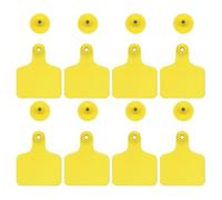 GALPADA 100 Etiquetas para Orejas de Ganado Amarillo sin Números, Duraderas y Prácticas, Tamaño Estándar para Gestión en Granjas, Accesorios Ligeros para Ovejas, Cerdos y Ganado Bovino