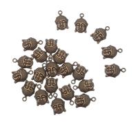 GALPADA 100 Piezas Colgantes Cabeza de Buda Vintage Cuentas Sueltas para Pulseras Llaveros y Manualidades Dijes de Aleación Resistentes para Joyería DIY