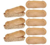 GALPADA 100 Piezas de Capacillos para Cupcakes Desechables Forma de Barco, Bandejas de Papel Antiadherentes Resistentes al Calor para Hornear Pasteles, Moldes Ovalados para Repostería