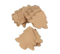 GALPADA 100 Piezas Etiquetas Festoneadas de Papel Kraft para Navidad con Cuerda Marrón, 5.5x5.5 Cm, Cartón Duro Adecuado para Tarjetas DIY y Etiquetas de Obsequio