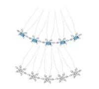 GALPADA 10piezas Horquilla Navideña Copos De Accesorios Cabello De Novia Damas De Honor y Niñas Flores Diseño De Copo De Brillante Material De Estilo Clásico Para Mujeres y Niñas