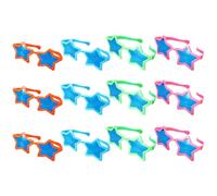GALPADA 12 Gafas de Fiesta Forma de Pentagrama Niñas, Ligeras y Cómodas de Plástico para Festival y Mascarada Color Aleatorio
