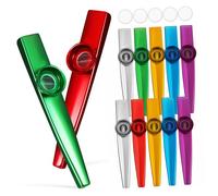 GALPADA 12 Kazoos de Metal Resistentes y Compactos para Niños y Adultos, Instrumento Musical Adecuado para Actuaciones y Juegos en Grupo
