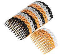 GALPADA 12 Peinetas Laterales Accesorio Cabello Diseño Retro de Plástico Agarre Estable y Peinado Delicado, Pack de 12 Piezas para Mujer y Niña