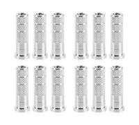 GALPADA 12 Piezas Base Robusta de Aluminio para Flechas de 6,2 Mm Insertos Roscados, Ligera y Compatible para Caza y Entrenamiento de Tiro