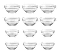 GALPADA 12 Piezas Cuencos de Vidrio Redondos para Postres como Gelatina y Pudín, Resistentes a Altas Temperaturas Superficie Lisa, Ideales para Uso Diario en Cocina y Hogar