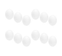 GALPADA 12 Piezas Huevo Simulado para Aves y Pájaros, Sólido | Aspecto Realista y Delicado, Superficie Lisa, No se Deforma, Uso en Nido y Juguetes, Larga Vida Útil