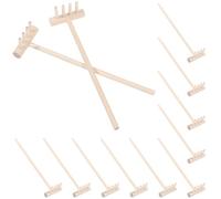 GALPADA 12 Piezas Mini Manualidades De Rastrillo Miniatura Mini Rastrillos De Arena Zen Pequeño Mini Rastrillo De Jardín Rastrillo para Alisar Arena Salvadera Pequeña Khaki Bambú