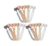 GALPADA 12 Piezas Pinzas Magnéticas Para Ropa De Mujer Pinzas Con Cadena Para Camisas Mangas y Chales Para Ajustar Tejidos