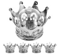 GALPADA 12 Piezas Tarro De Dulces Con Forma De Tiara Caja Para Llaveros Contenedor Para Cupcakes Unidades Cajas Transparentes Para Golosinas Decoraciones Para Fiestas De Reinas