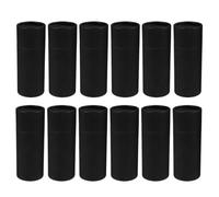 GALPADA 12 Tubos de Papel para Envasar Aceites Esenciales, Caja Cilíndrica Negra de 50ml para Almacenamiento y Manualidades en Casa, Elegante y Minimalista