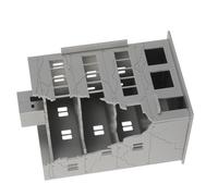GALPADA 144 para Ensamblar Modelo Arquitectónico de Edificio Dañado en Plástico Miniatura de Casa en Ruinas para Dioramas de Ciudad y Paisaje Ferroviario