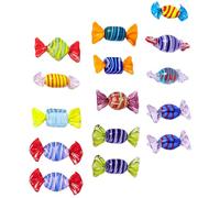 GALPADA 15 Adornos de Dulces Falsos de Cristal para Decoración de Fiesta y Jarrones, Superficie Lisa y Colores Varios para Navidad Color Aleatorio