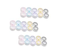 GALPADA 15 Piezas Estuche para Lentes De Contacto Caja Hermética De Doble Almacenamiento Organizador De Lentes Transparente para Uso Diario y Portabilidad