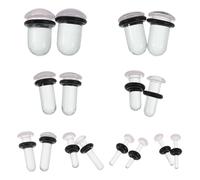 GALPADA 16 Piezas Set de Tapones para Oídos de Vidrio Diseño en Forma de Hongo, Fáciles de Usar y Versátiles para Amantes del Piercing y Uso Diario