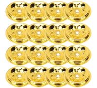 GALPADA 16 Soportes Flotantes de Mecha para Lámparas de Aceite, Portalámparas de Mantequilla de Metal Dorado, Fácil Mantenimiento para Decoración en Templos y Hogares