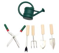 GALPADA 1juego Mini Herramientas de Jardinería para Casa de Muñecas Accesorios de Jardín Miniatura Regadera Pequeña y Pala de Jardinería Compacta para Decoración de Escenas de Jardín